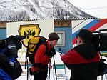 Перед стартом у ski-альпинистов брали интервью местные и росийские телепрограммы
